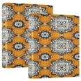 thumbnail image 1 of Decorative Pattern Design 12.4x10.6in PVC Round Ring Binders, 2-Pack, D-Ring 3-Hole, Metal Clip, 1 of 10
