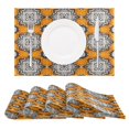 thumbnail image 1 of Decorative Pattern Design Placemats Set of 6 Coffee Mats, Non Slip Backing 18x12 Inch for Home and Restaurants, 1 of 9