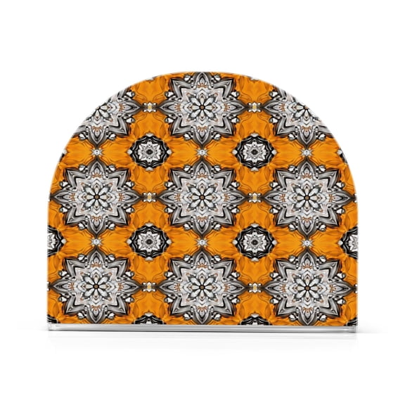 Decorative Pattern Design Thick U Shape Acrylic Napkin Holder Non Slip Space Saving for Kitchen