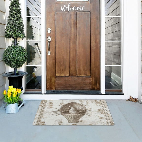 Decorative Pattern Design Versatile Absorbent Door Mat, Non-Slip, Easy to Clean 32''x20''