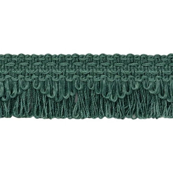 Decorative Peacock Light Blue Scalloped Loop Fringe / Braid, 1 3/8 Inch, Style# 9115 Color: 9620 (Sold by The Yard)