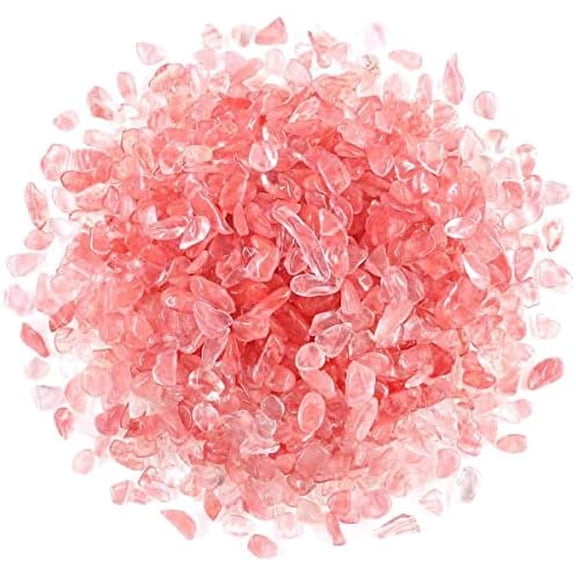 Decorative Pebbles, 2 Lbs/920g (Fill 2 Cups) Pink Crystal Quartz Stones Irregular Rock Gravel for Aquarium Turtle Tank Decoration/Succulent Plant Landscape/Flowerpot Vase Ornament