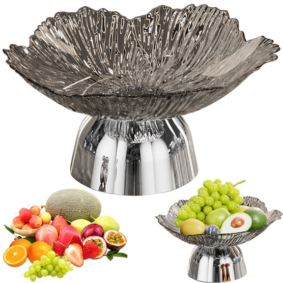 Decorative Pedestal Bowl Dish Holder, Dessert Display Stand Serving Tray, Decor Basket for Living Room, Housewarming Gift & Home Decor