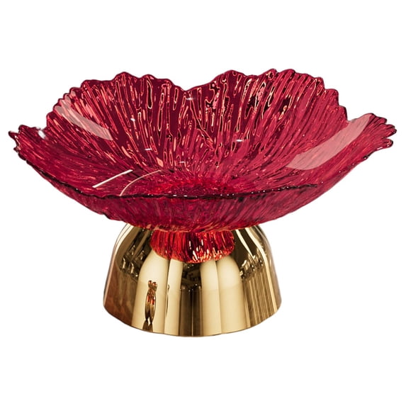 Decorative Pedestal Bowl, High Footed Display Stand for Fruits Desserts, Modern Serving Tray for Home Table Centerpiece, D, 1PC