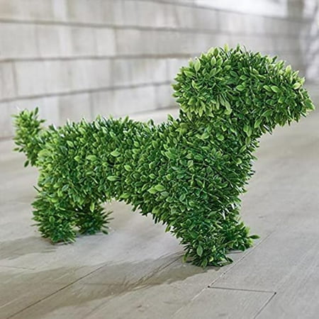 Decorative Peeing Dog Topiary-Pet Garden Statue, Flocking Dog Statues Peeing Dog Statue Decorative, Garden Figurines for Patio,Lawn,Yard Art Decoration