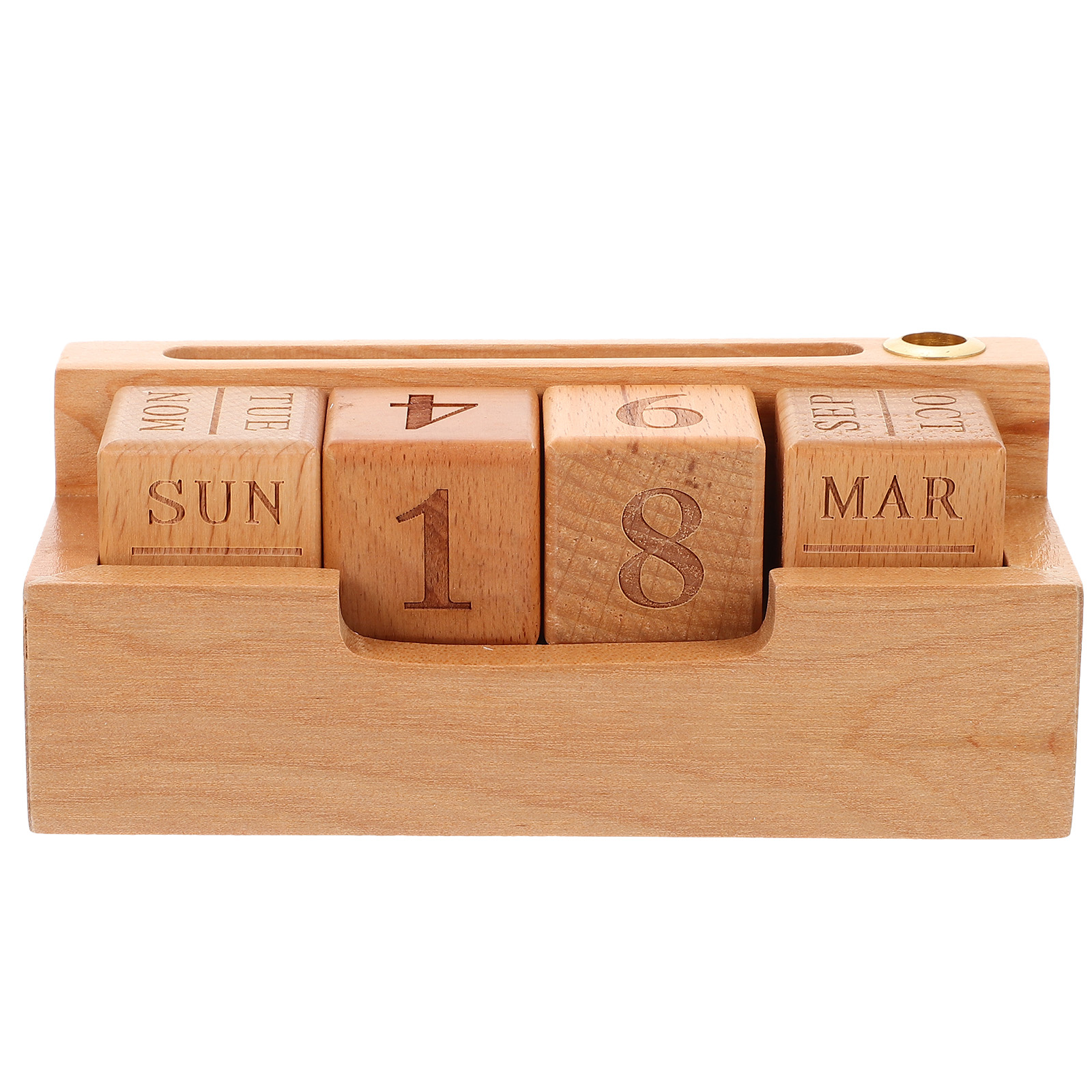 Decorative Perpetual Calendar English Block Calendar Household Table