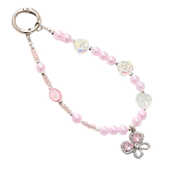 Decorative Phone Jewelry Charm - Compact Multi-Device Lanyard with Metal Accents