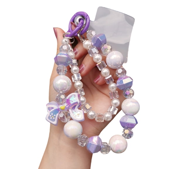 Decorative Phone Strap Lightweight Beaded Wristband Phone Lanyard Gift For Women Men Multipurpose Use