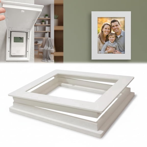Decorative Photo Frame Cover for Thermostat or Alarm System, Wall Mounted Picture Frame Panel for Hiding Wall Devices, Home Decor Accent for Living Room Bedroom Hallway, Size 4*6