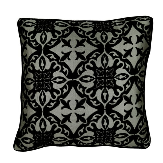 Decorative Pillow Cover, Black Cushion Cover, 18x18 inch (45x45 cm) Burnout Velvet Pillow Square Damask Decorative Pillow Cover, Tribal Theme Halloween Decorations - Timeless History