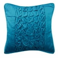 thumbnail image 1 of Decorative Pillow Cover, Decorative Pillow Covers 14x14 inch (35x35 cm) Blue, Velvet Throw Pillow Covers, Handmade Pillow Covers, Solid Color Pillow Covers, Modern - Knotty Blue Love, 1 of 5