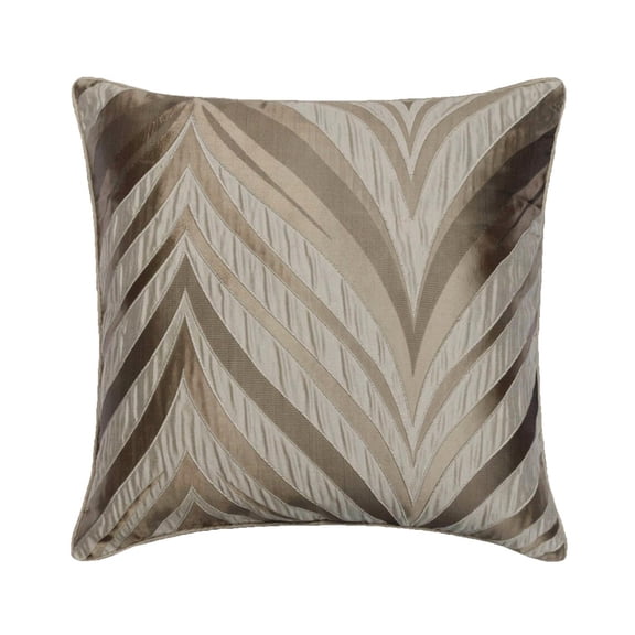 Decorative Pillow Cover, Decorative Beige 14"x14" (35x35 cm) Pillow Covers, Jacquard Silk Throw Pillow Covers, Chevron Pattern Modern Style - Chevron Folds