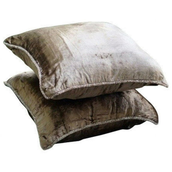 Decorative Pillow Cover, Light Brown Decorative Pillow Covers 16x16 inch (40x40 cm), Velvet Throw Pillow Covers, Solid Color, Contemporary Cushion Cover&nbsp;Couch - Choco Shimmer