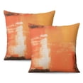 thumbnail image 1 of Decorative Pillow Covers 16x16inches Burnt Orange with Taupe Abstract Art Square Pillow Covers Throw Pillow Covers Set of 2 Cushion Covers for Sofa Couch Bedroom Living Room Outdoor, 1 of 7