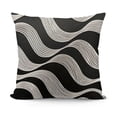 thumbnail image 1 of Decorative Pillow Covers  Black&nbsp;Modern Geometric Throw Pillow Cover Cushion Case Linen&nbsp;Arrow Wave Pattern Pillowcase for Sofa Couch Indoor Outdoor Home Decor&nbsp;,Black Gray, 1 of 5