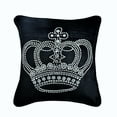 thumbnail image 1 of Decorative Pillow Covers, Decorative Black Couch Pillow&nbsp;Cases 16x16 inch (40x40 cm), Velvet Pillow Covers, Abstract, Crown, Crystals, Modern Halloween Decorations - Emperors Crown, 1 of 4