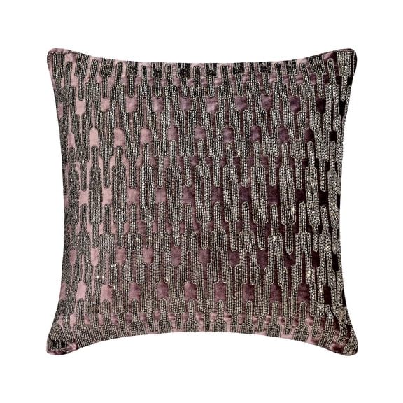 Decorative Pillow Covers, Purple 22"x22" (55x55 cm) Pillow Covers, Velvet Geometric Throw Pillows For Sofa, Geometric Pattern Modern Style - Dark Dazzler