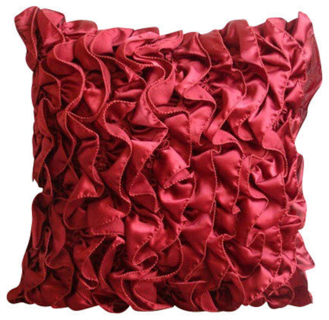 Decorative Pillow Covers With Zippers, Decorative Ruby Red Pillow