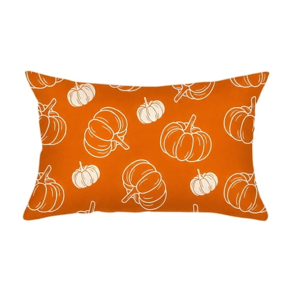 Decorative Pillow Fall Halloween Orange Pillow Sofa Lumbar Pillow for Home Decor Couch Pillow Great As Housewarming Gift