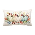 thumbnail image 1 of Fall Pumpkin Linen Pillow Cover, Thanksgiving Seasonal Decor Pillowcase, Farmhouse Style Great Housewarming Gift for Fall Home Decor, 1 of 8