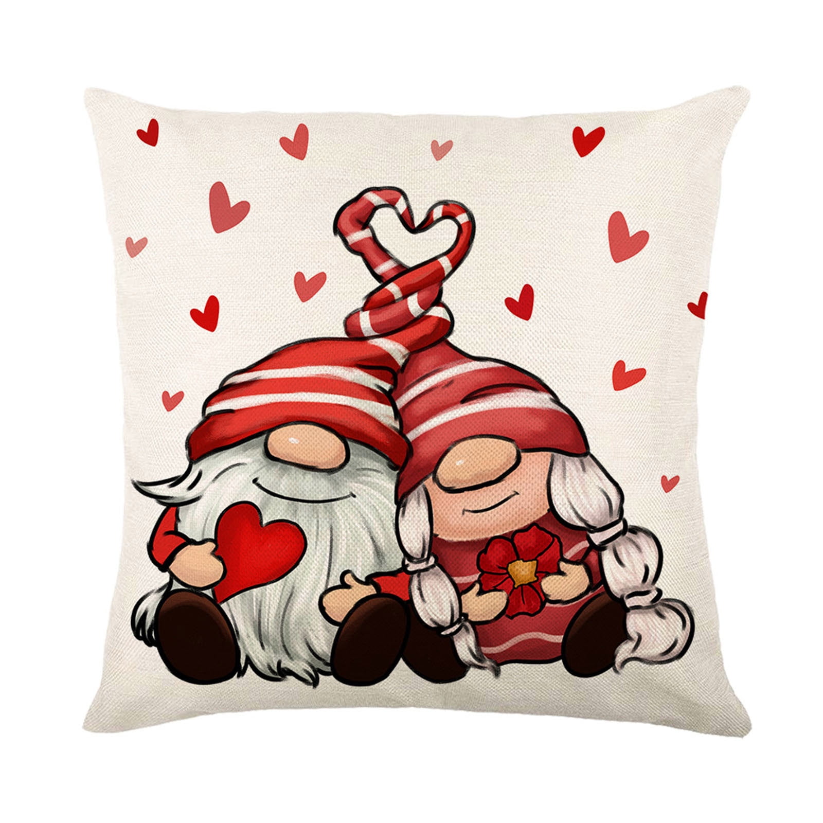 Decorative Pillow Valentine's Day Couple Pillow Cover Linen Valentine