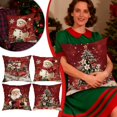 thumbnail image 1 of Decorative Pillow Cover featuring Festive Reindeer and Snowflake Designs for Home and Sofa - Set of 4 4PCS, 1 of 8