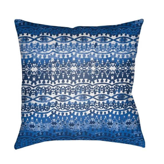 Surya ID003-1818 Decorative 18 x 18 x 4 in. Throw Pillow, Blue - Medium