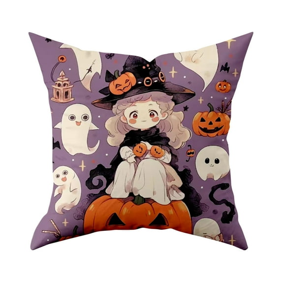 Decorative Pillows for Couch Hwkond Halloween Decorative Pillow Covers 45x45cm Halloween Decorative White Colorful Outdoor Fall Pillow Home Sofa Decorative Throw Pillow Covers,Up to 25% Off