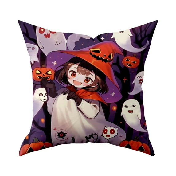 Decorative Pillows for Couch Hwkond Halloween Decorative Pillow Covers 45x45cm Halloween Decorative White Colorful Outdoor Fall Pillow Home Sofa Decorative Throw Pillow Covers,Up to 25% Off