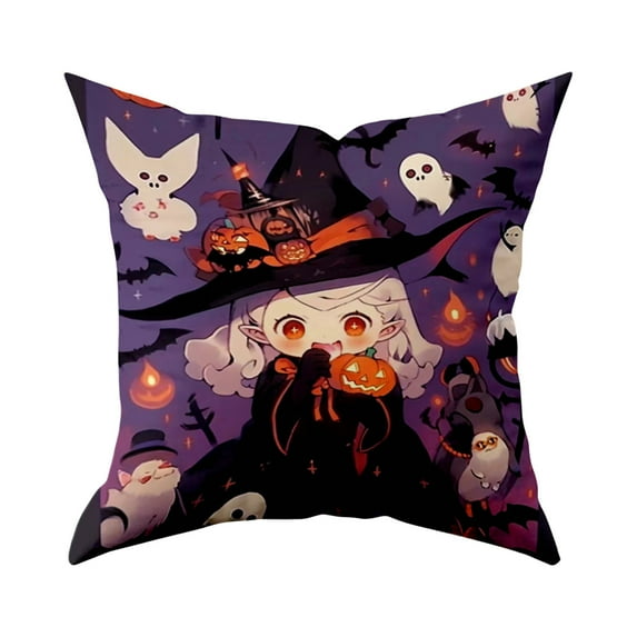 Decorative Pillows for Couch Hwkond Halloween Decorative Pillow Covers 45x45cm Halloween Decorative White Colorful Outdoor Fall Pillow Home Sofa Decorative Throw Pillow Covers,Up to 25% Off