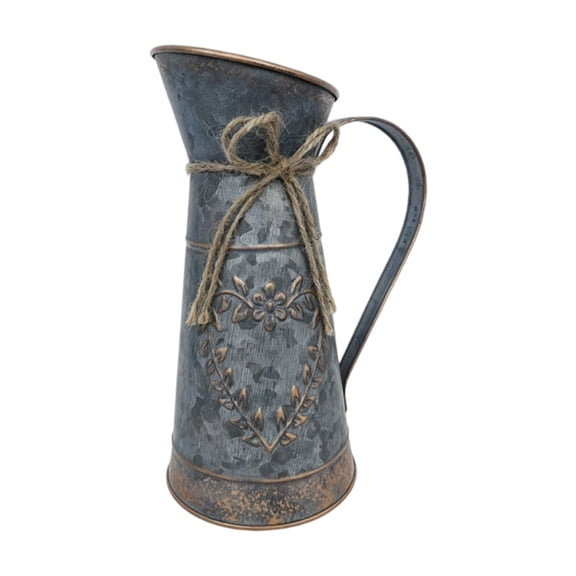 Decorative Pitcher Vases Rustics Metal Flower Vases,Farmhouse Kettle Vase,Retro Milk Kettle Pitcher Home Decorations