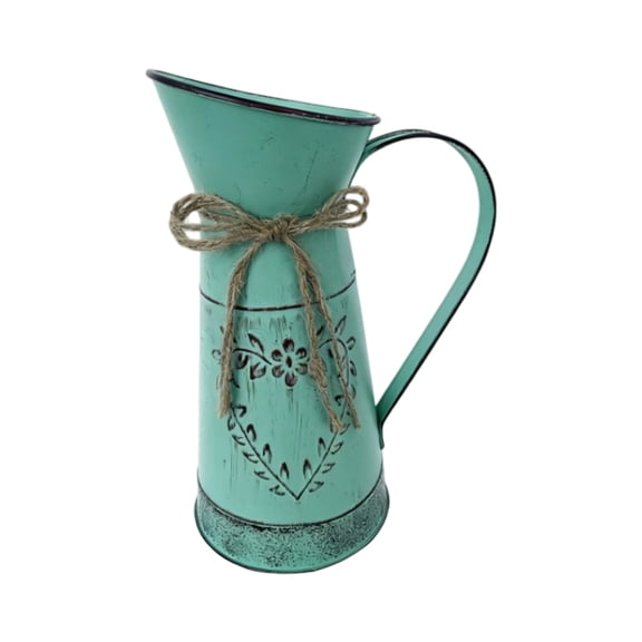 Decorative Pitcher Vases Rustics Metal Flower Vases,Farmhouse Kettle Vase,Retro Milk Kettle Pitcher Home Decorations