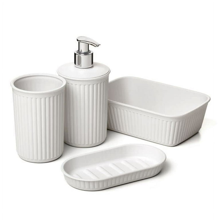 https://i5.walmartimages.com/seo/Decorative-Plastic-Bathroom-Accessories-Set-White-Set-4-Soap-Dish-Liquid-Dispenser-Toothbrush-Holder-Cup-Vanity-Organizer-Tray-Bath-Accessory-Counter_6d27041d-c28b-446a-9c30-0de3bf56ea54.af6c7ea4cb7fff8824c73cfd2b66344f.jpeg?odnHeight=768&odnWidth=768&odnBg=FFFFFF