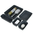 thumbnail image 1 of Decorative Plastic Desk Drawer Organizer Tray, Grey (Set of 5) Open Home Storage Bins Organizer Baskets, for Organizing Closet Shelves Drawer Shelf - Ribbed Collection, 1 of 5