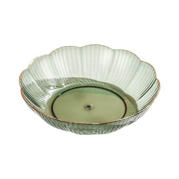 Decorative Plastic Fruit Bowl,Salad Serving Bowl Light Luxury Style Tableware for Home Kitchen Dessert Candy Snacks Green