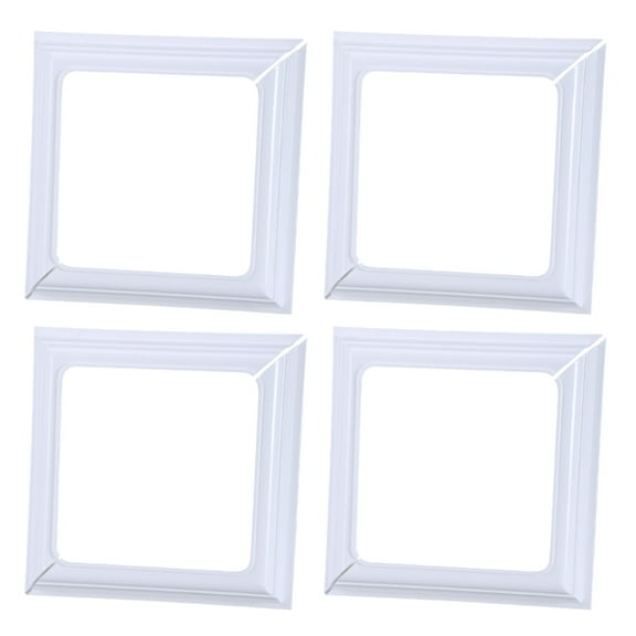 Decorative Plastic Post Skirts 4Inch Inside Diameter Elegant White Base Covers for Deck and Porch Posts (4Pieces)