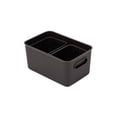 thumbnail image 1 of Decorative Plastic Storage Bins Organizer Baskets, Brown (Set of 3) 1 Medium, 2 Small - Container Boxes for Organizing Closet Shelves Kitchen Pantry Shelf Bathroom Drawer - Ribbed Design, 1 of 9