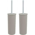 thumbnail image 1 of Superio Plastic Toilet Bowl Cleaning Brush and Holder Set (Pack of 2)- 15"H x 6"W x 5"D, Bathroom Scrubbing Brush, Taupe, 1 of 7