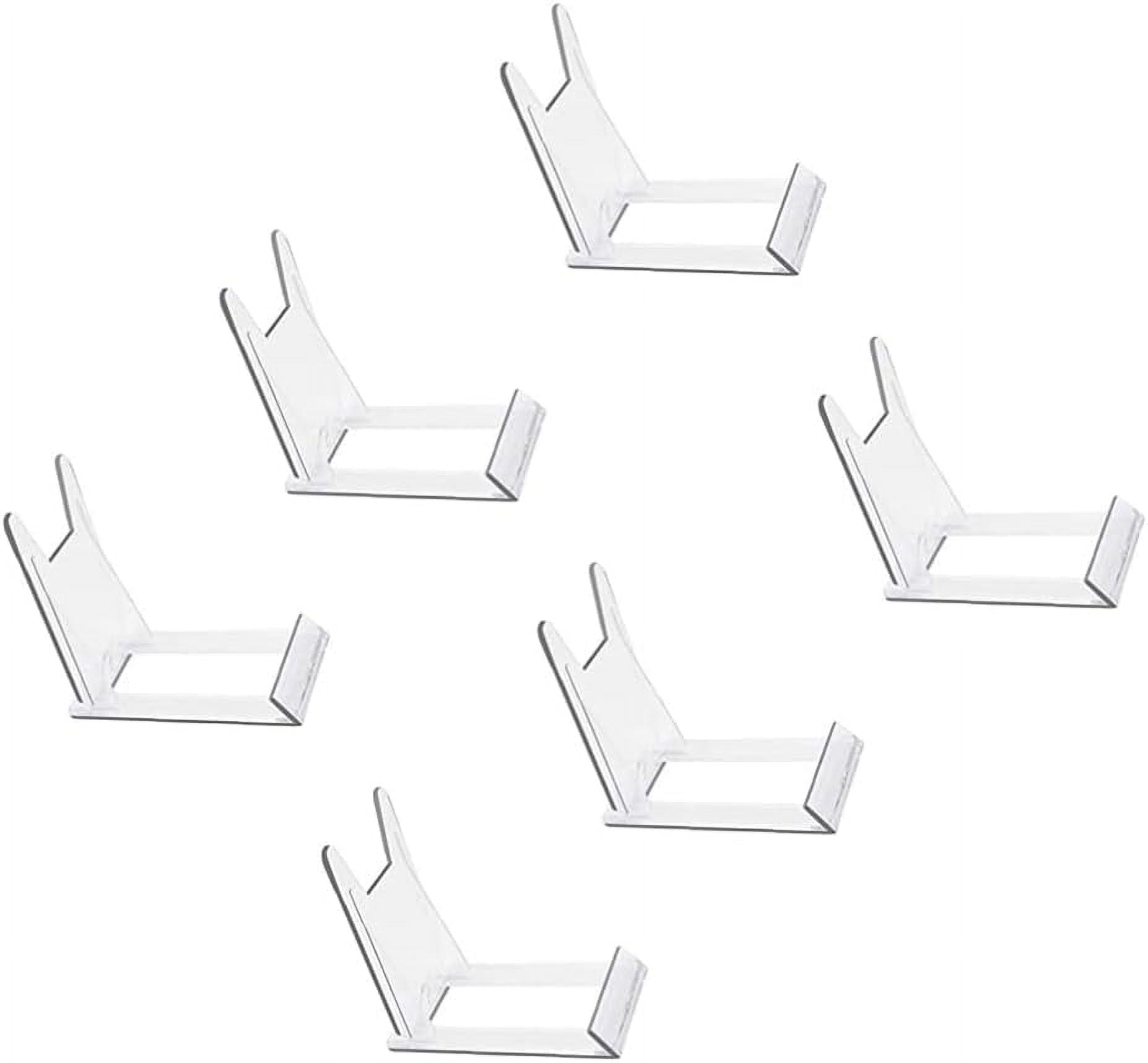Decorative Plate Easel Stand 6pcs Clear Plastic Easel Display Stands