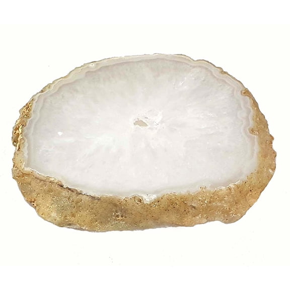 Decorative Plate Natural Irregular Gold Edges White Agate 10 Inch