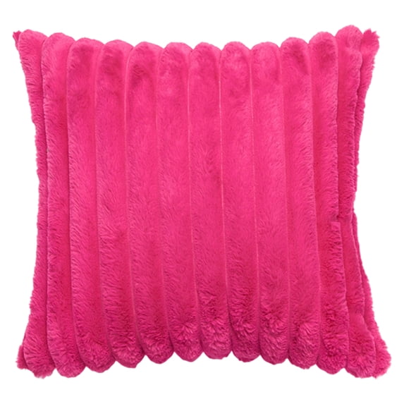 Decorative Plush Throw Pillow Covers, 20x20 Decorative Pillow Covers for Couch Bed Chair Living Room Bedroom Home Decor Hot Pink