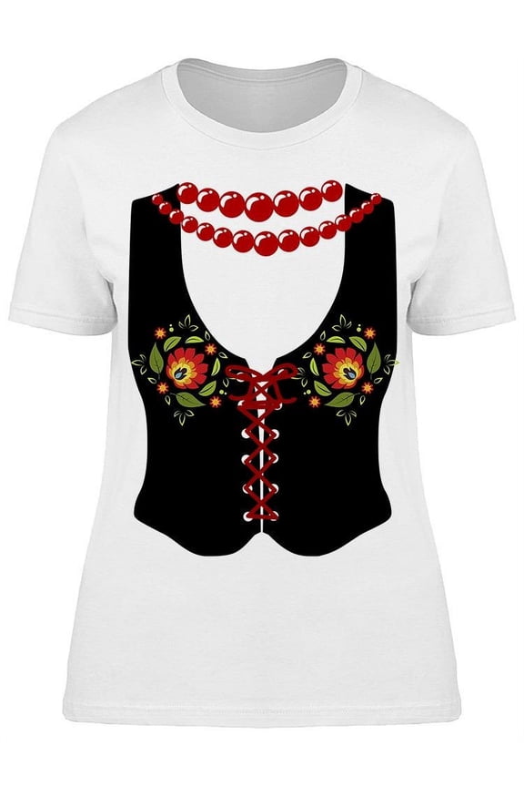 Decorative Polish Folk Vest T-Shirt Women -Image by Shutterstock, Female x-Large