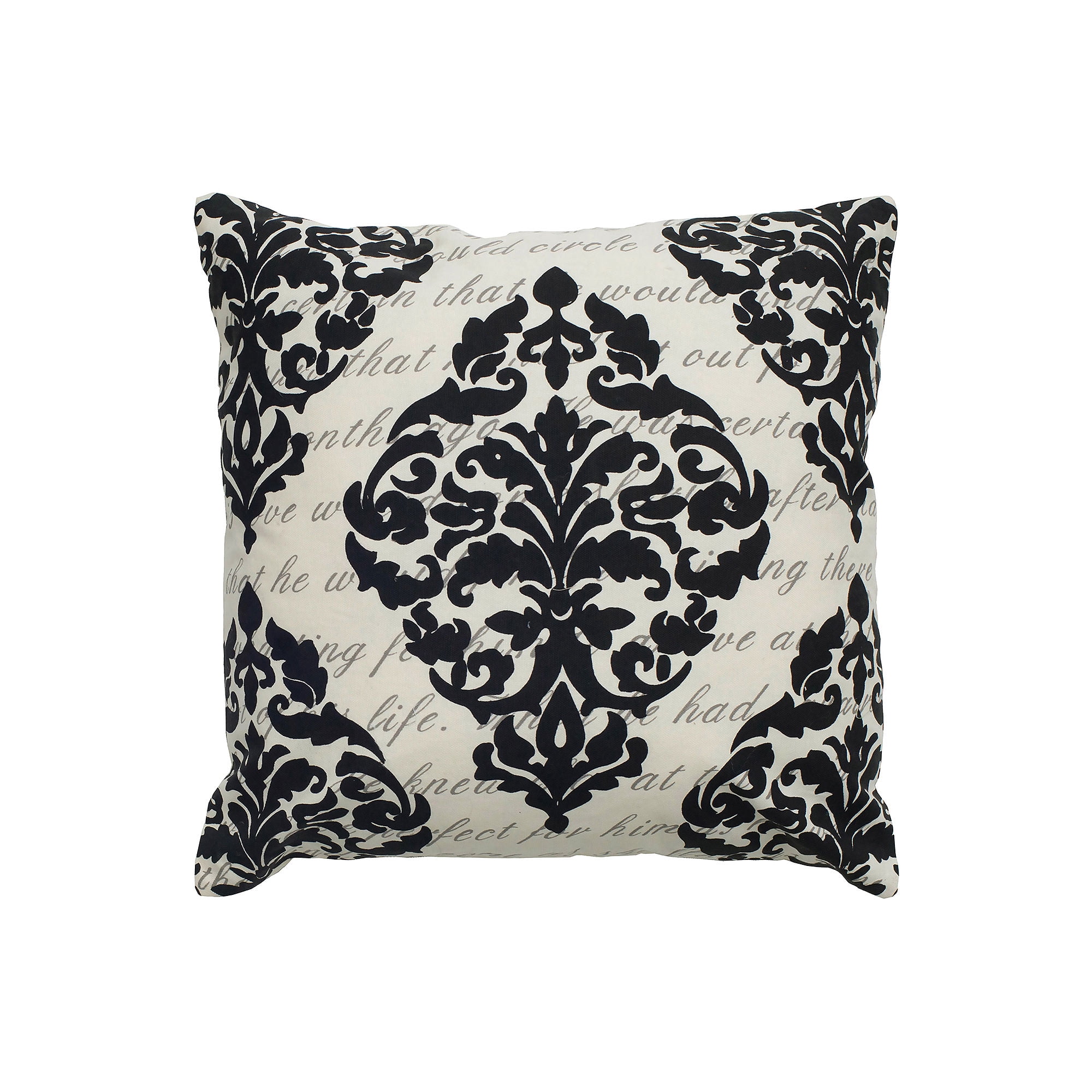 Decorative Poly Filled Throw Pillow Script Under Print Wit Hdamask 20 ...