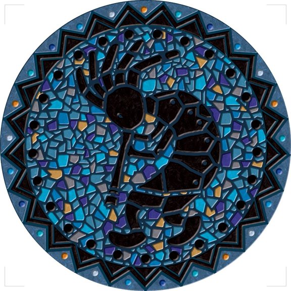 Decorative Pool Art - Mosaic Pool Mat - Easily Decorate Your Pool - No Adhesives - Multiple Designs and Sizes Available