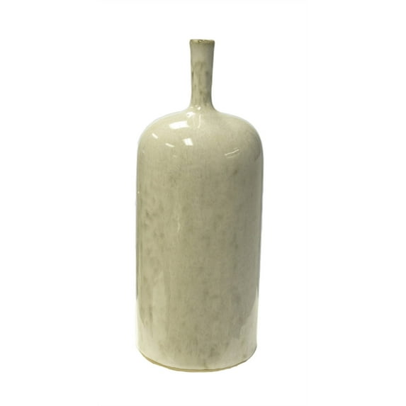 HomeRoots Decorative Porcelain Vase, Cream