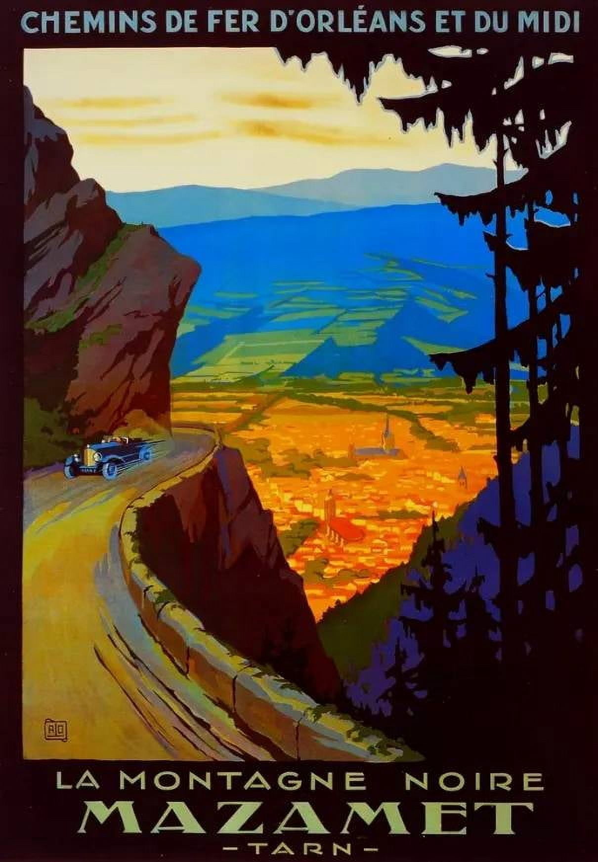 Affiche Décorative Vintage Chemin De Fer Orléans Mazamet - Design Graphique, Reproduction
