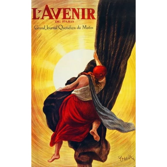 Decorative Poster. Fine Graphic Home Art Design. L'Avenir de Paris Ad. 11 x 17 Inch Poster