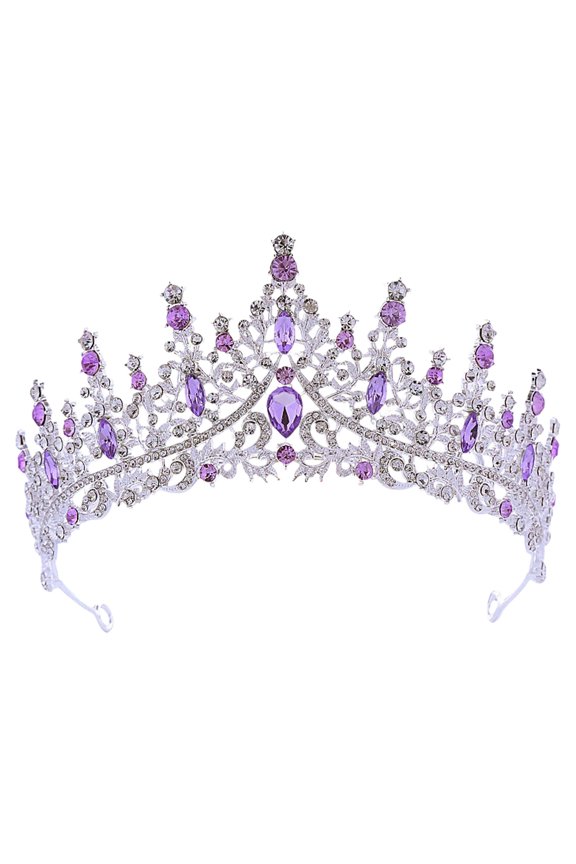 Decorative Princess Dazzling Rhinestone Silver Metal Headbands Wedding Birthday Party Prom Headpieces for Brides Bridesmaids Women Girls Teens Kids