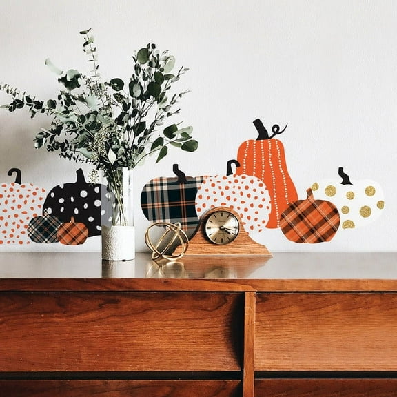 Decorative Pumpkins Peel And Stick Wall Decal