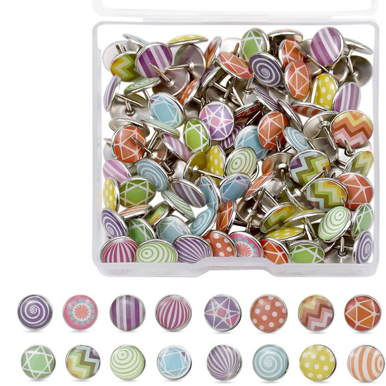 104Pcs Push Pins for Cork Board Number and Mathematical Symbol